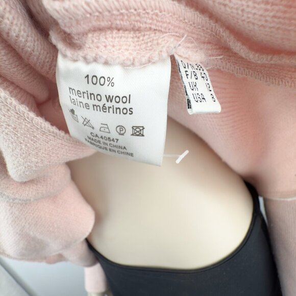 STEPHANIE PHILLIPS Lazy Luxury 100% Merino Wool Soft Pink Boxy Cardigan sz 8 - Picture 9 of 11